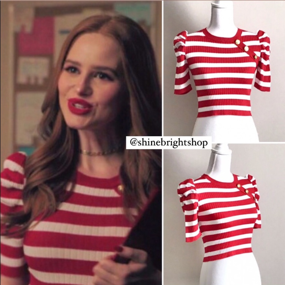 RARE Striped Top ASO Cheryl Blossom in Riverdale
